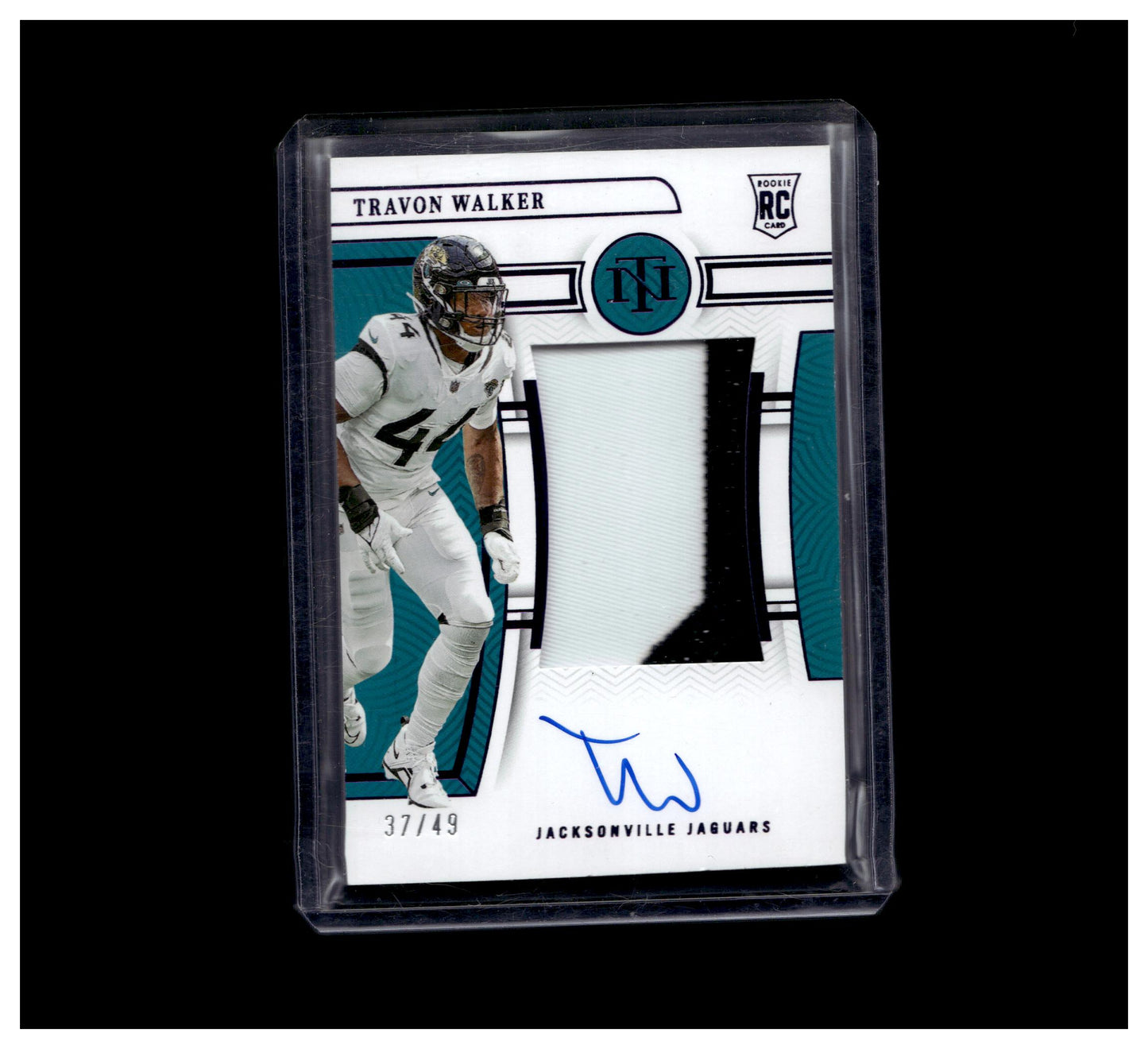 2023 Panini National Treasures #176 Travon Walker 2022 Playoff National Treasures Football - Rookie Patch Autographs Purple #/49