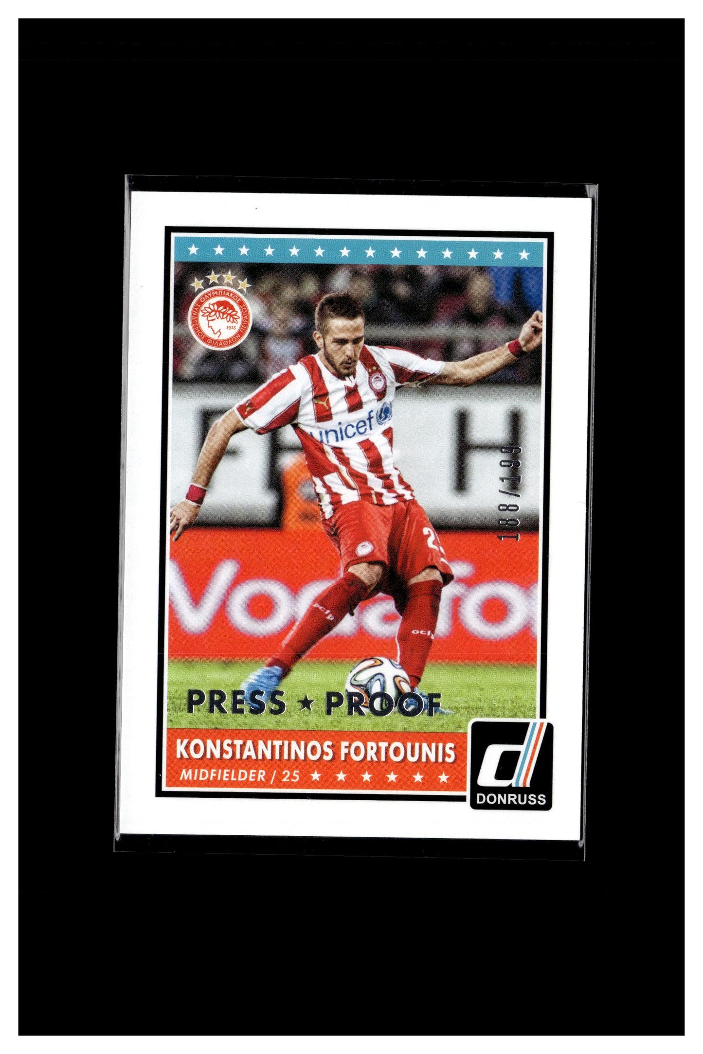 2015 Donruss #77 Konstantinos Fortounis Silver Press Proof #/199