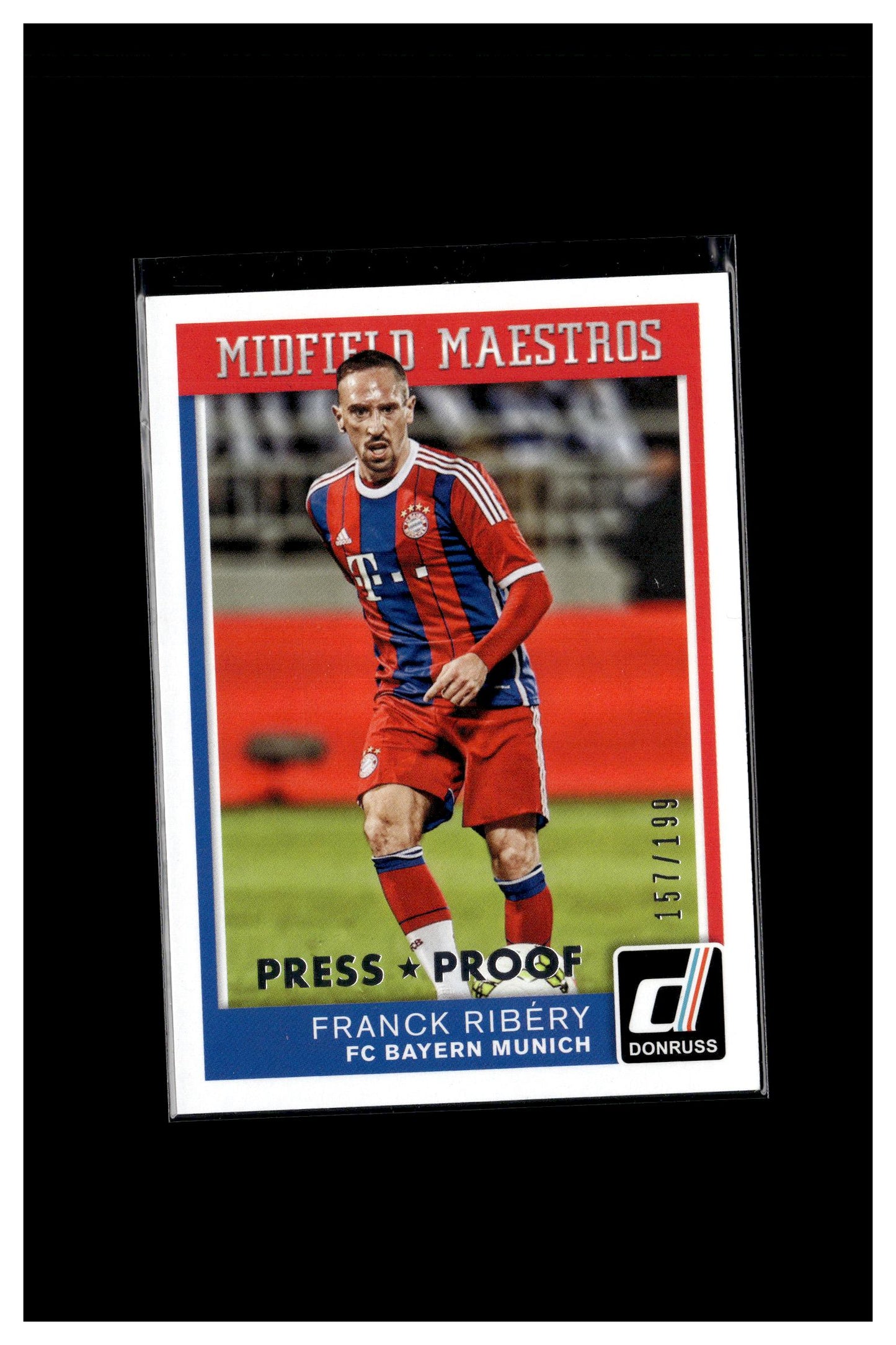 2015 Donruss #9 Franck Ribery Midfield Maestros Silver Press Proof #/199