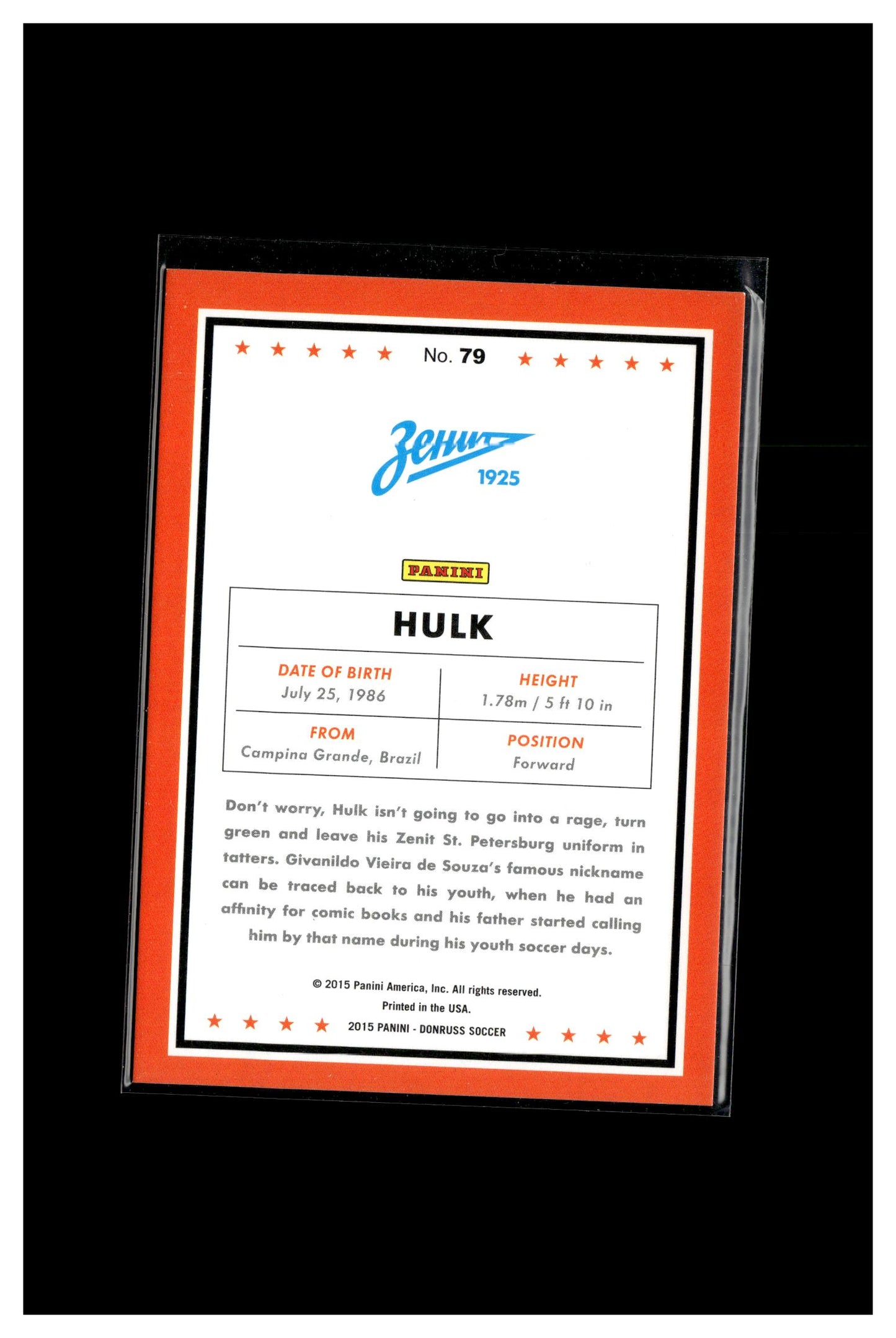 2015 Donruss #79 Hulk Bronze Press Proof #/299