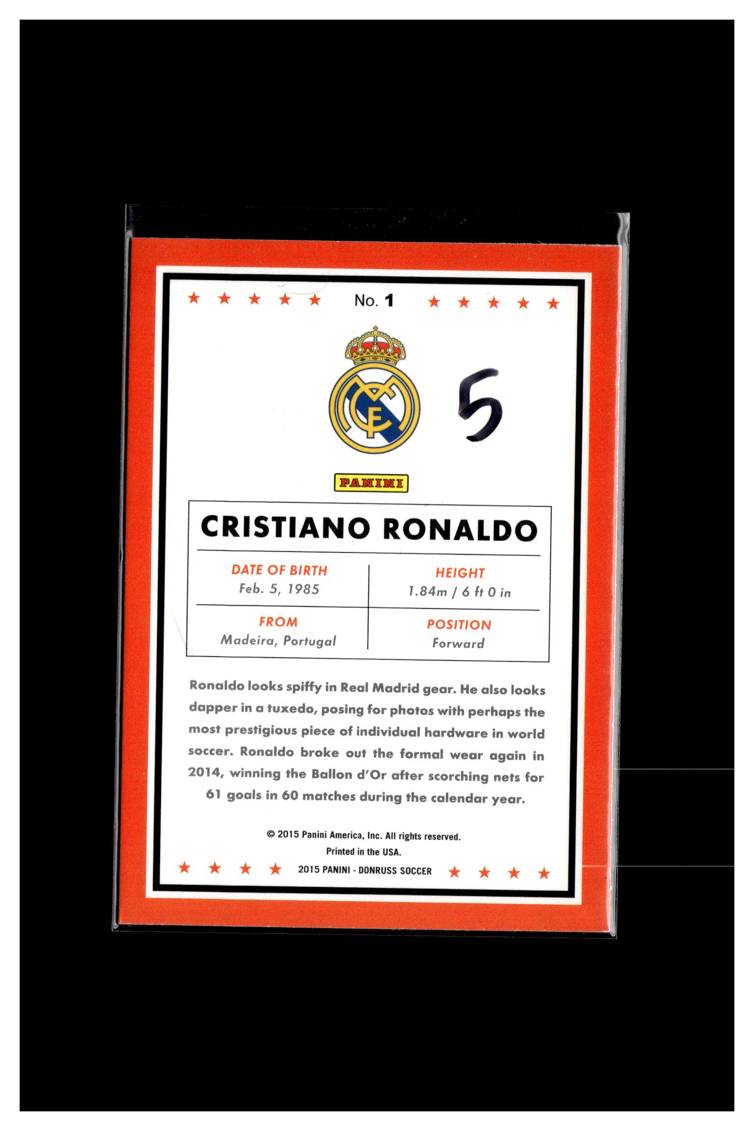 2015 Donruss #1 Cristiano Ronaldo 5