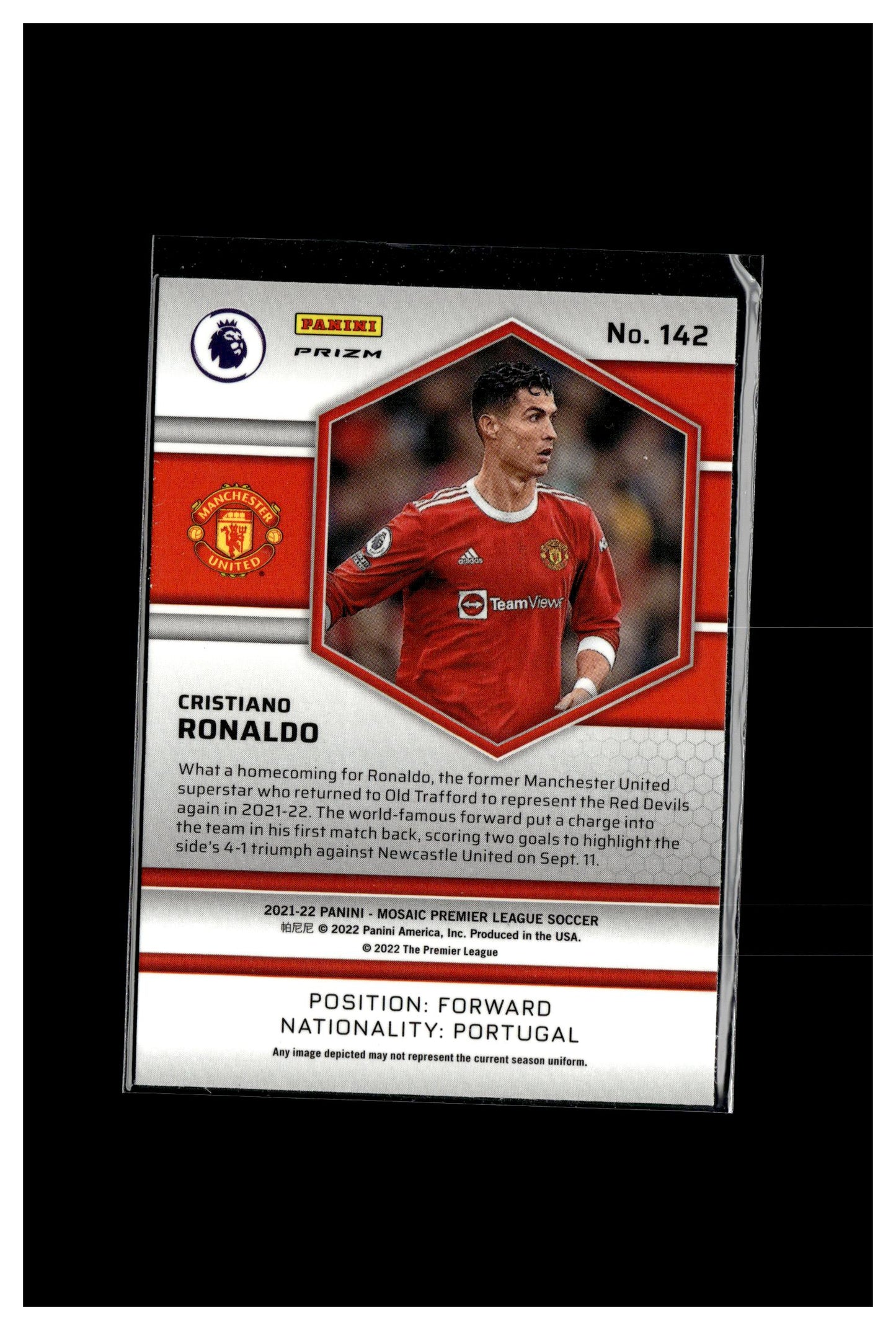 2021-22 Panini Mosaic Premier League #142 Cristiano Ronaldo Silver