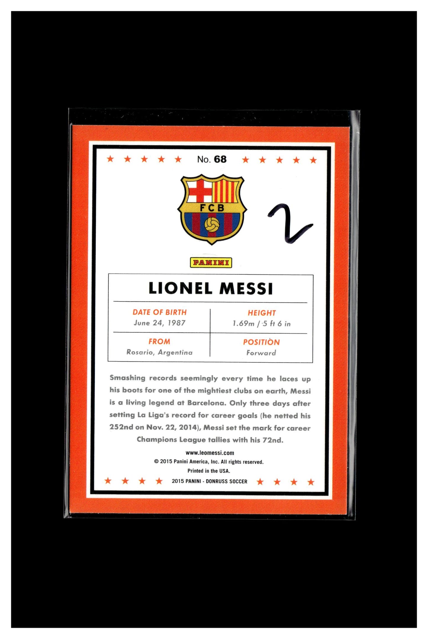 2015 Donruss #68 Lionel Messi 2