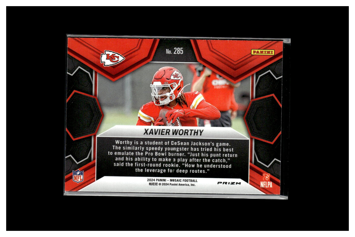2024 Panini Mosaic #285 Xavier Worthy Mosaic Red
