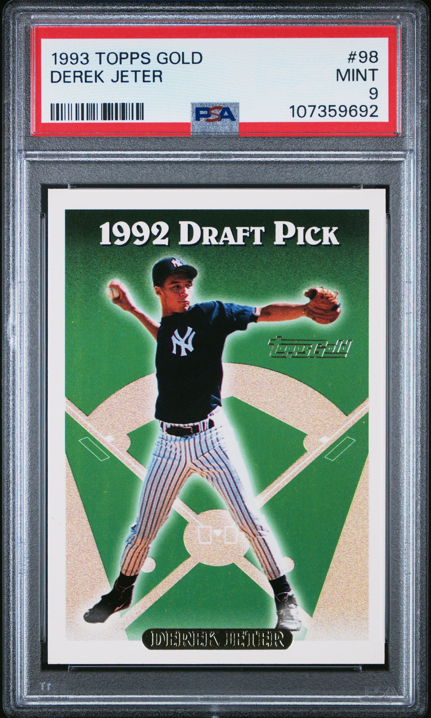1993 Topps Gold #98 Derek Jeter PSA 9