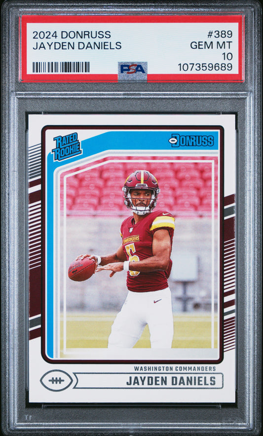 2024 Panini Donruss #389 Jayden Daniels PSA 10