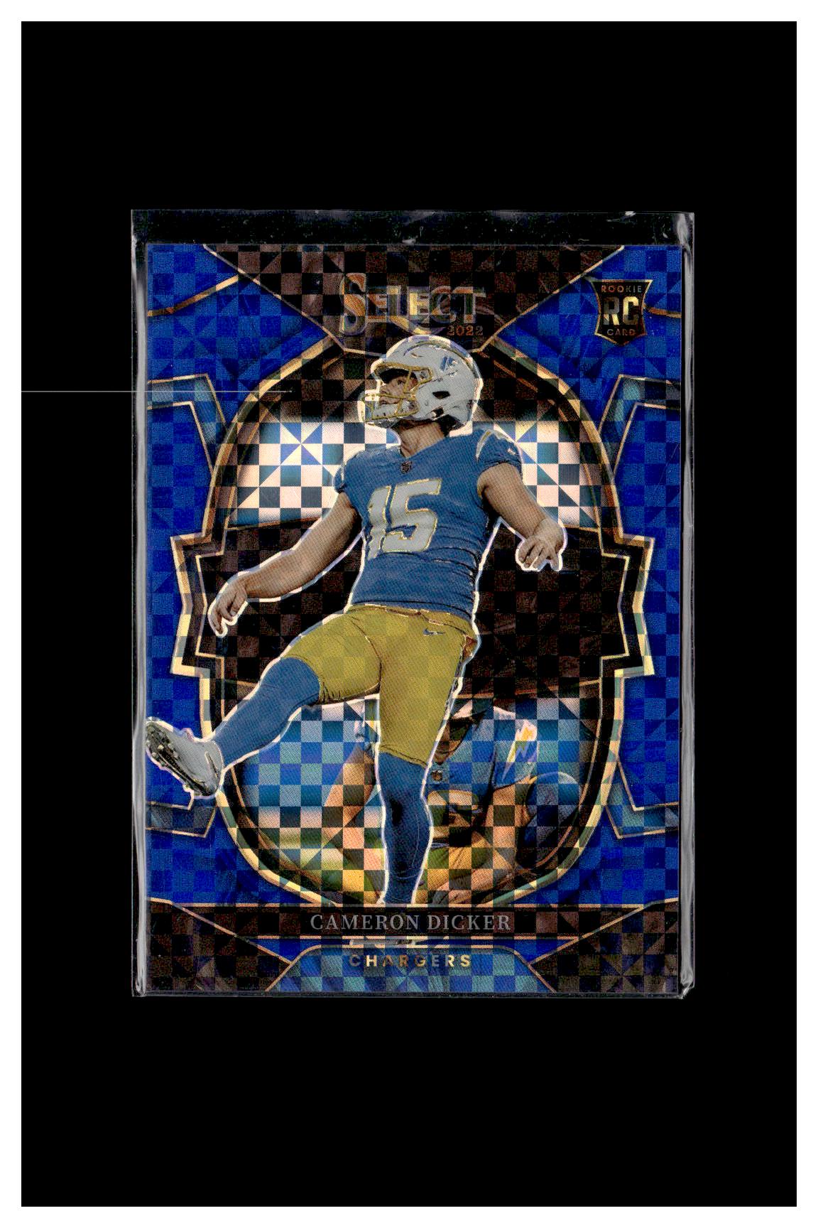 2022 Panini Select #16 Cameron Dicker Blue Prizm #/199