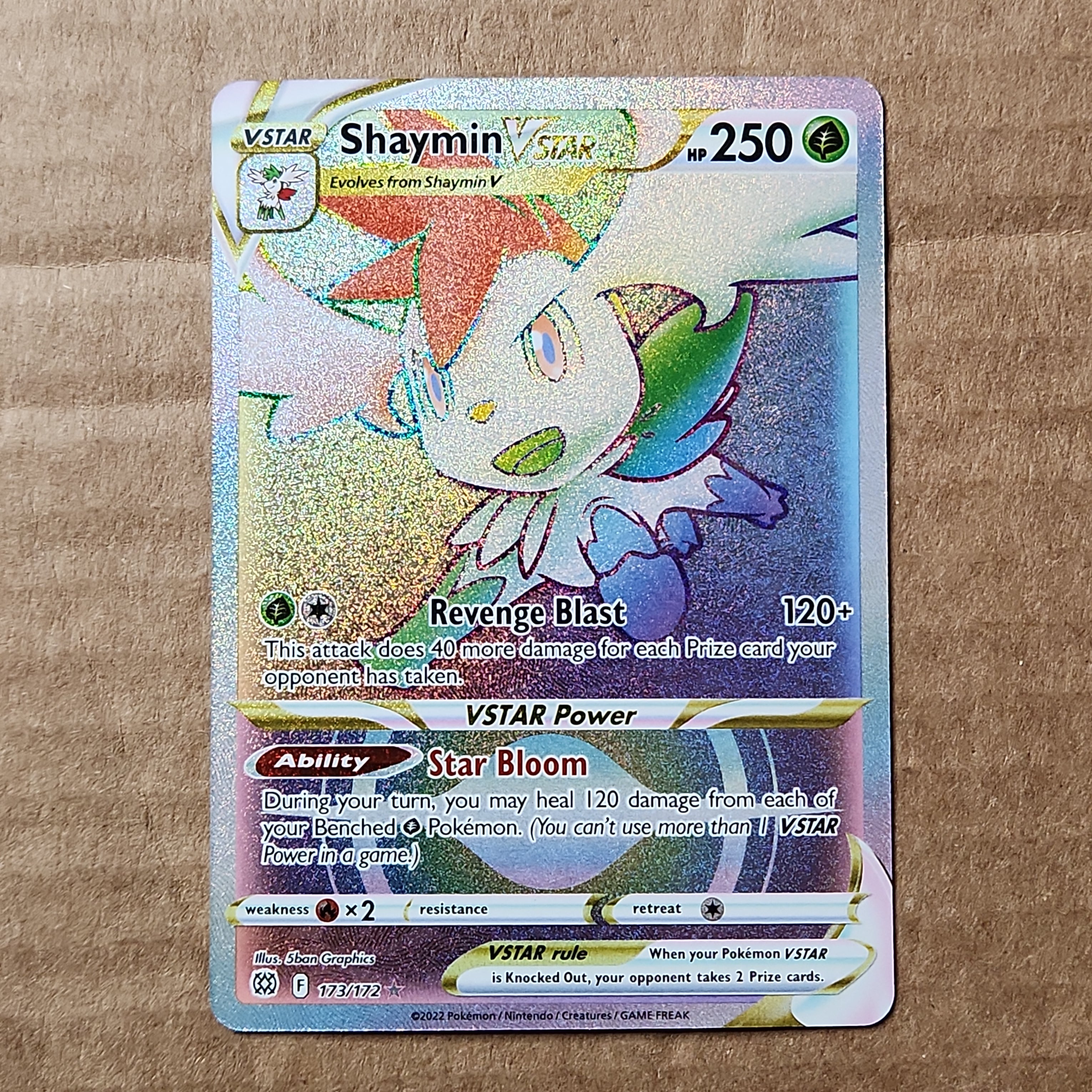 Shaymin V Brilliant Stars Pokemon Card