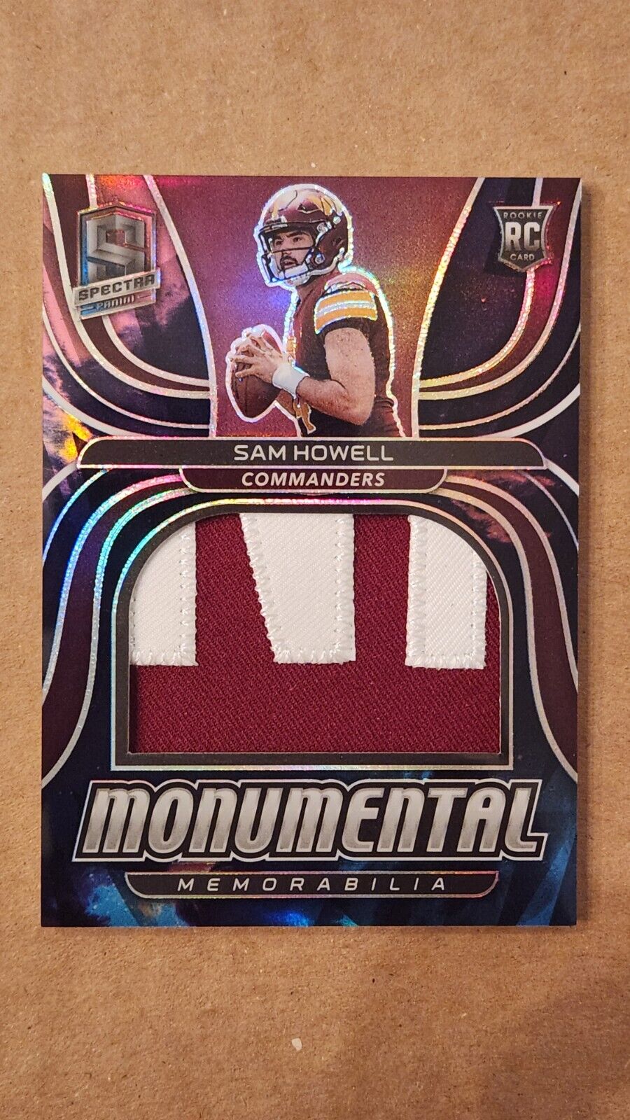 2022 Spectra Sam Howell Monumental Rookie Patch  Nebula #'d 1/2 RC