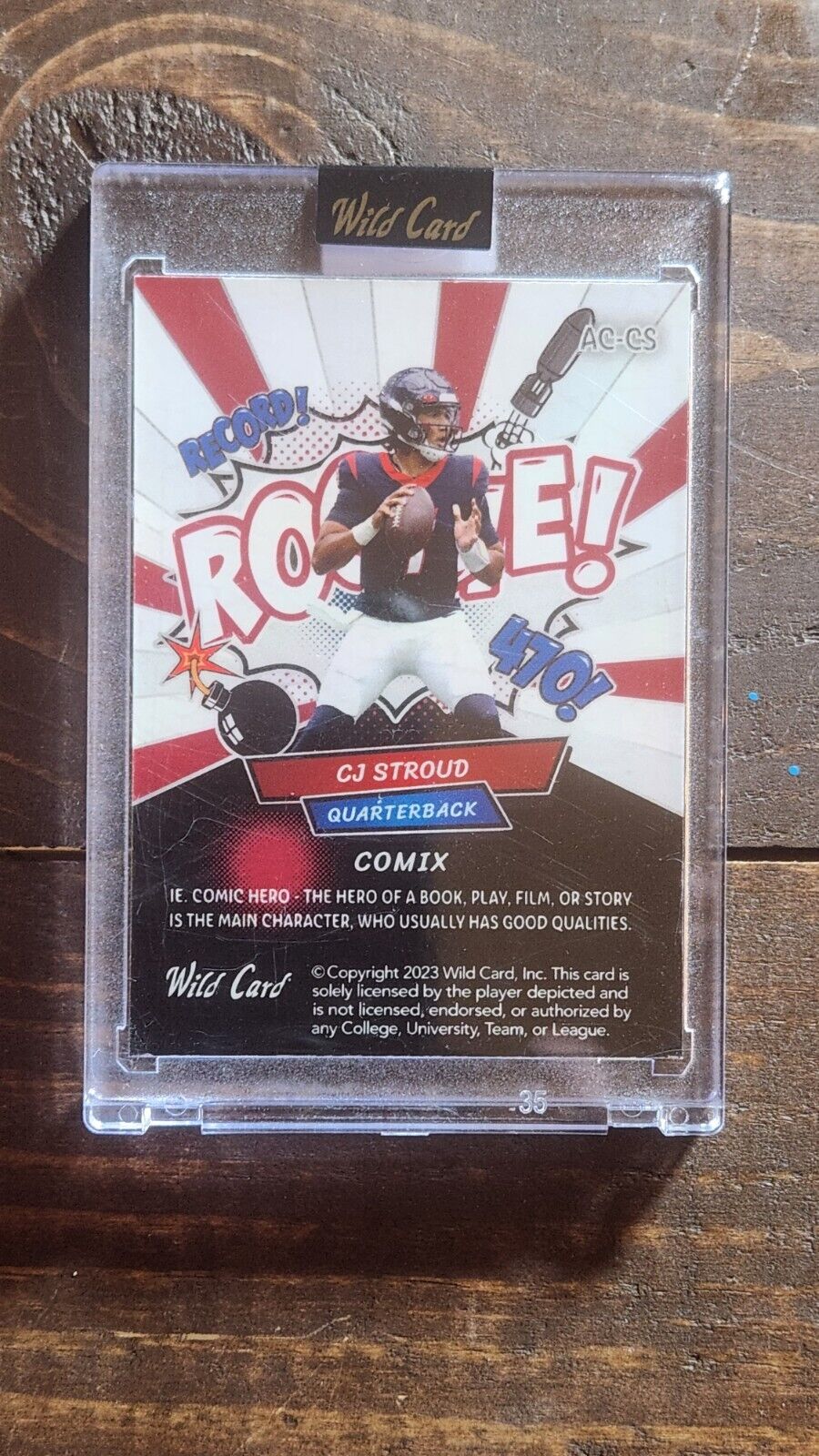 2023 CJ Stroud Wild Card Alumination Comix ROOKIE! /35 RC AC-CS ENCASED