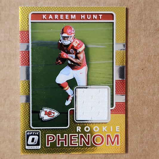 2017 Donruss Optic Rookie Phenom Patch Kareem Hunt RC WHC114