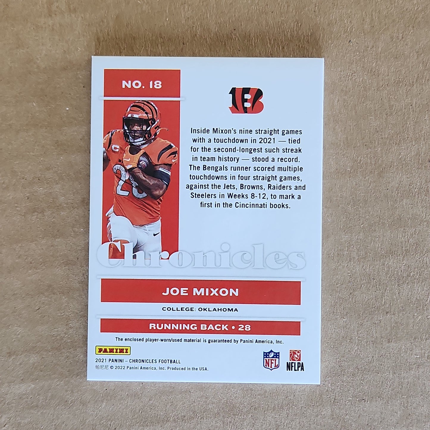 Joe Mixon Chronicles Patch 14/25