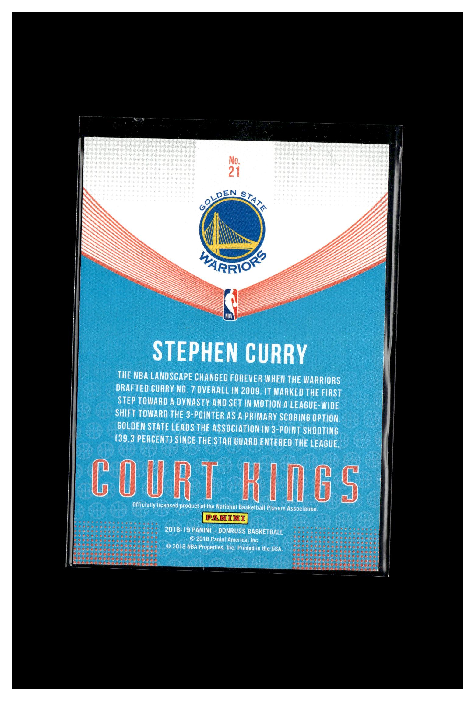 2018-19 Donruss #21 Stephen Curry Court Kings Press Proof /125