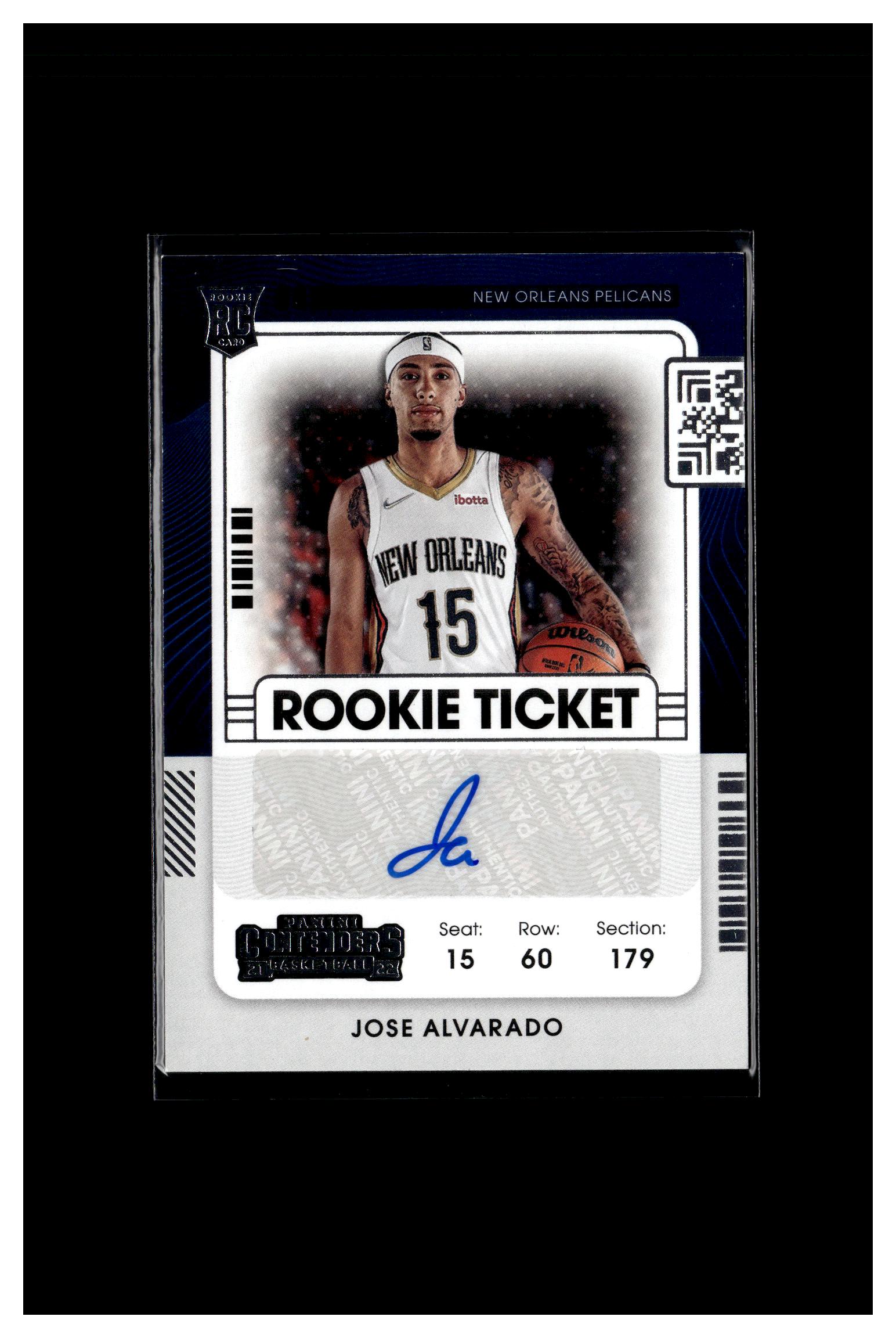 2021-22 Panini Contenders #158 Jose Alvarado Rookie Ticket Auto