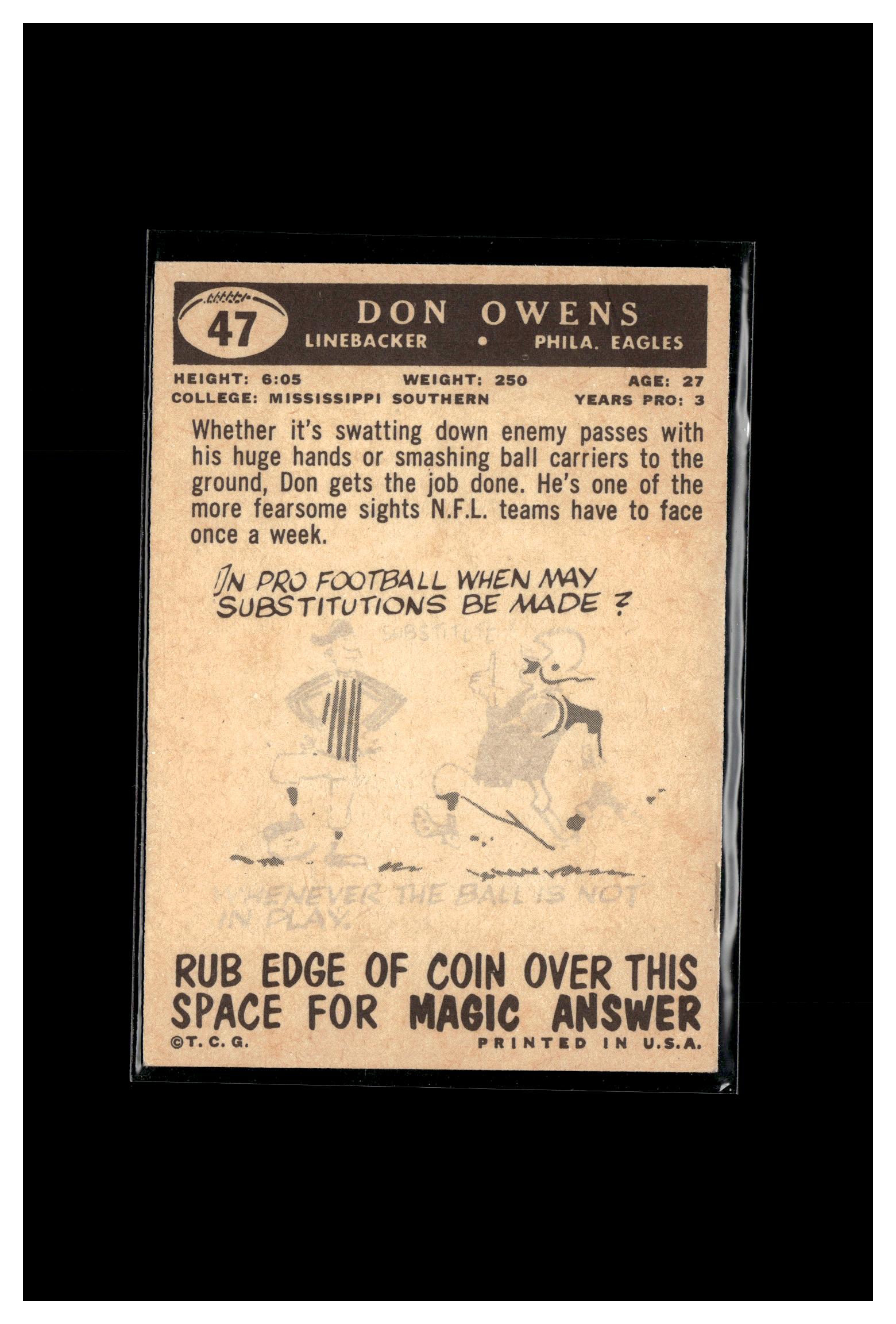 1959 Topps #47 Don Owens