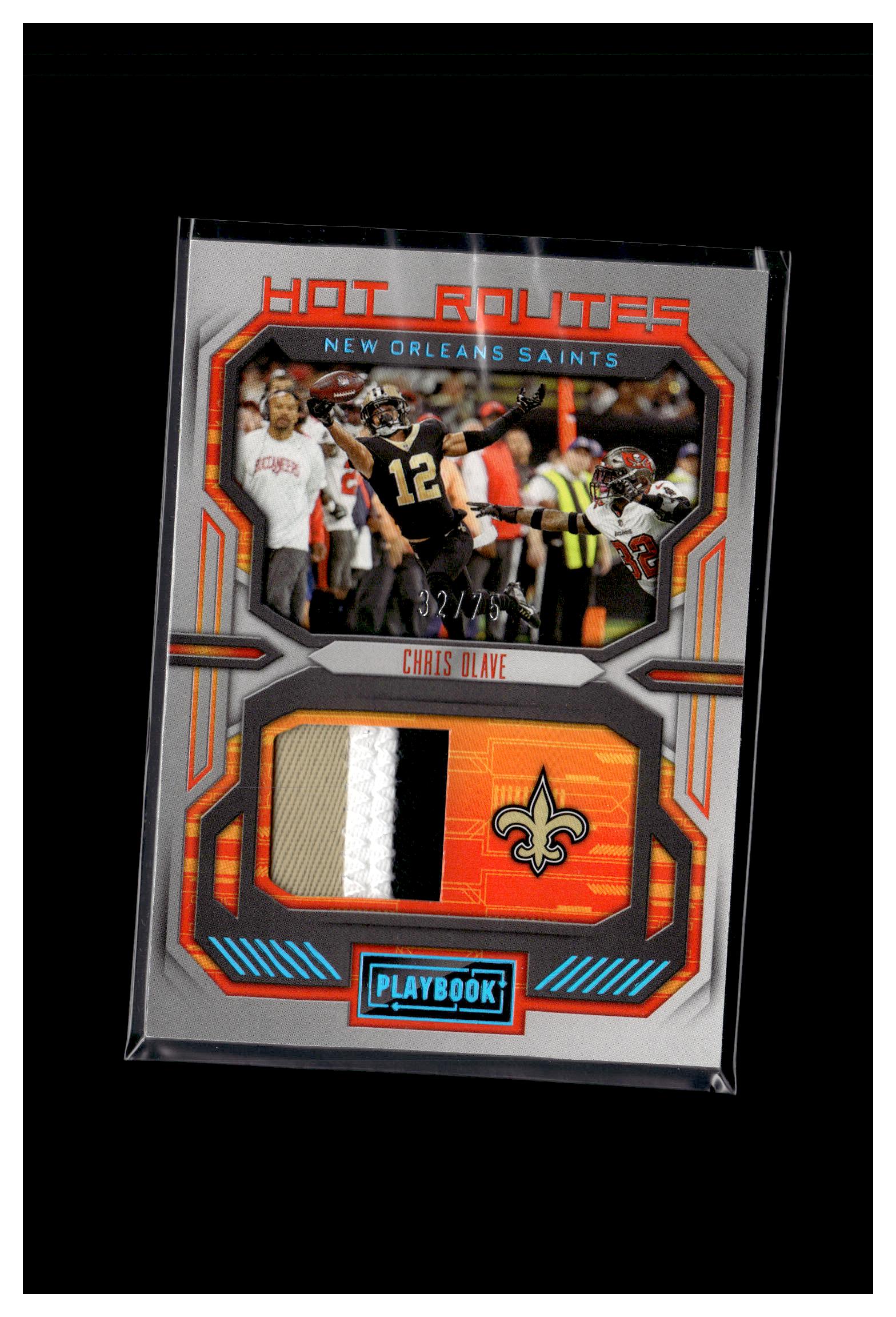 2022 Panini Playbook #HR-24 Chris Olave Hot Routes Platinum #/75