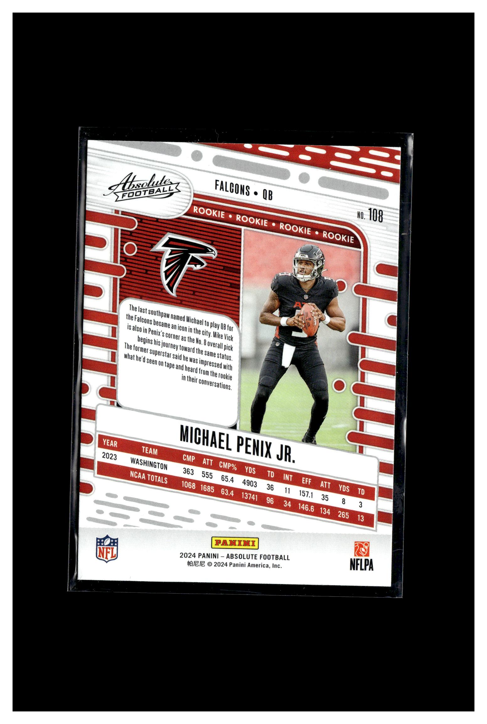 2024 Panini Absolute #108 Michael Penix Jr. RC