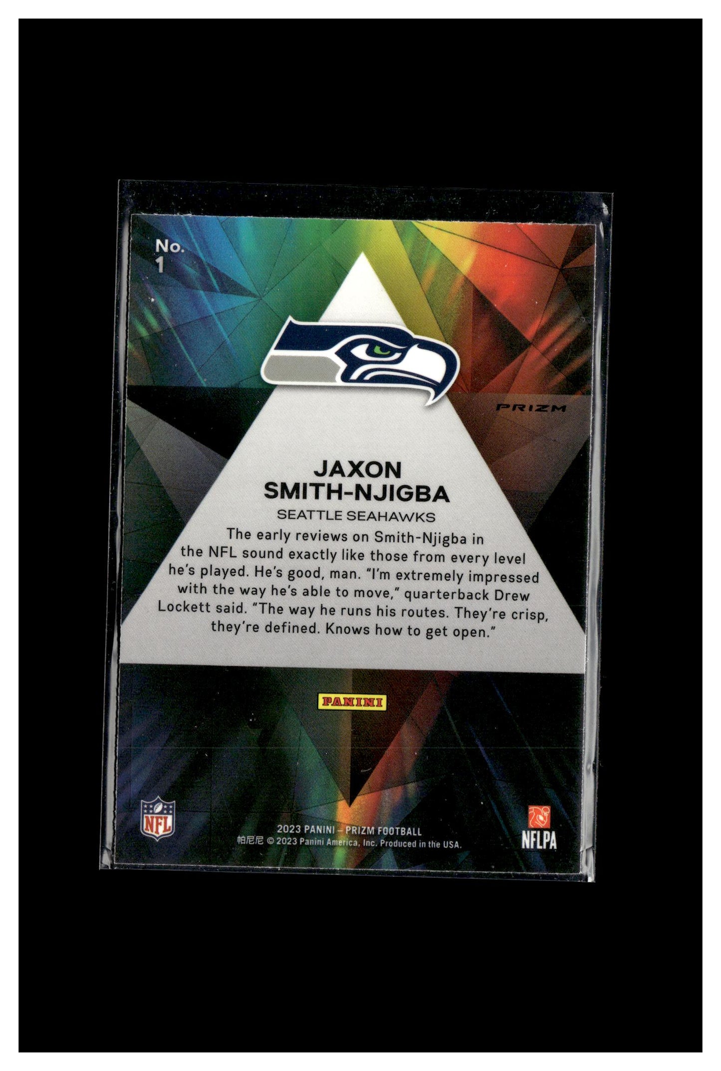 2023 Panini Prizm #1 Jaxon Smith-Njigba Prizmatic Prizms Green