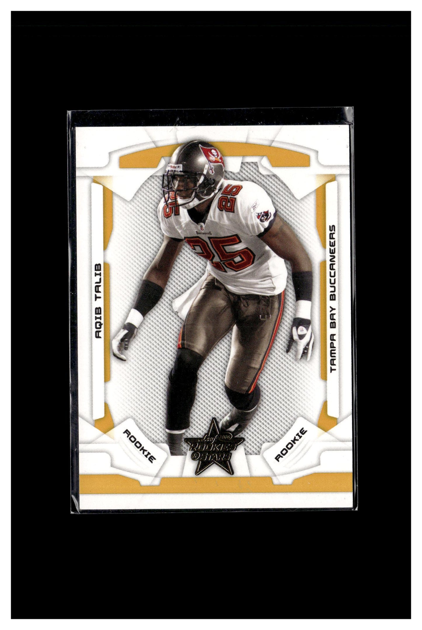 2008 Leaf Rookies & Stars #120 Aqib Talib Gold Rookie RC #/349