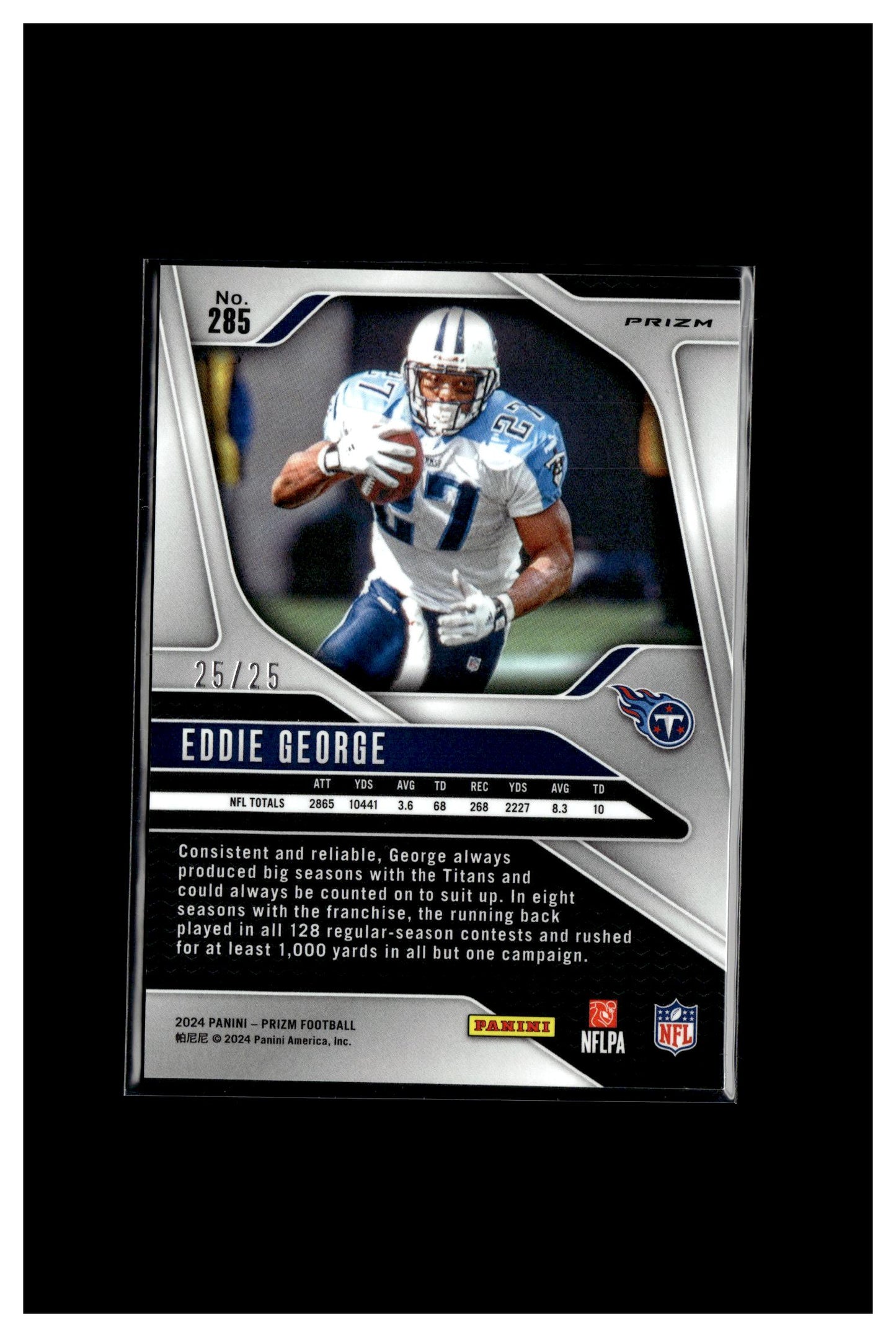 2024 Panini Prizm #285 Eddie George Navy Camo #/25