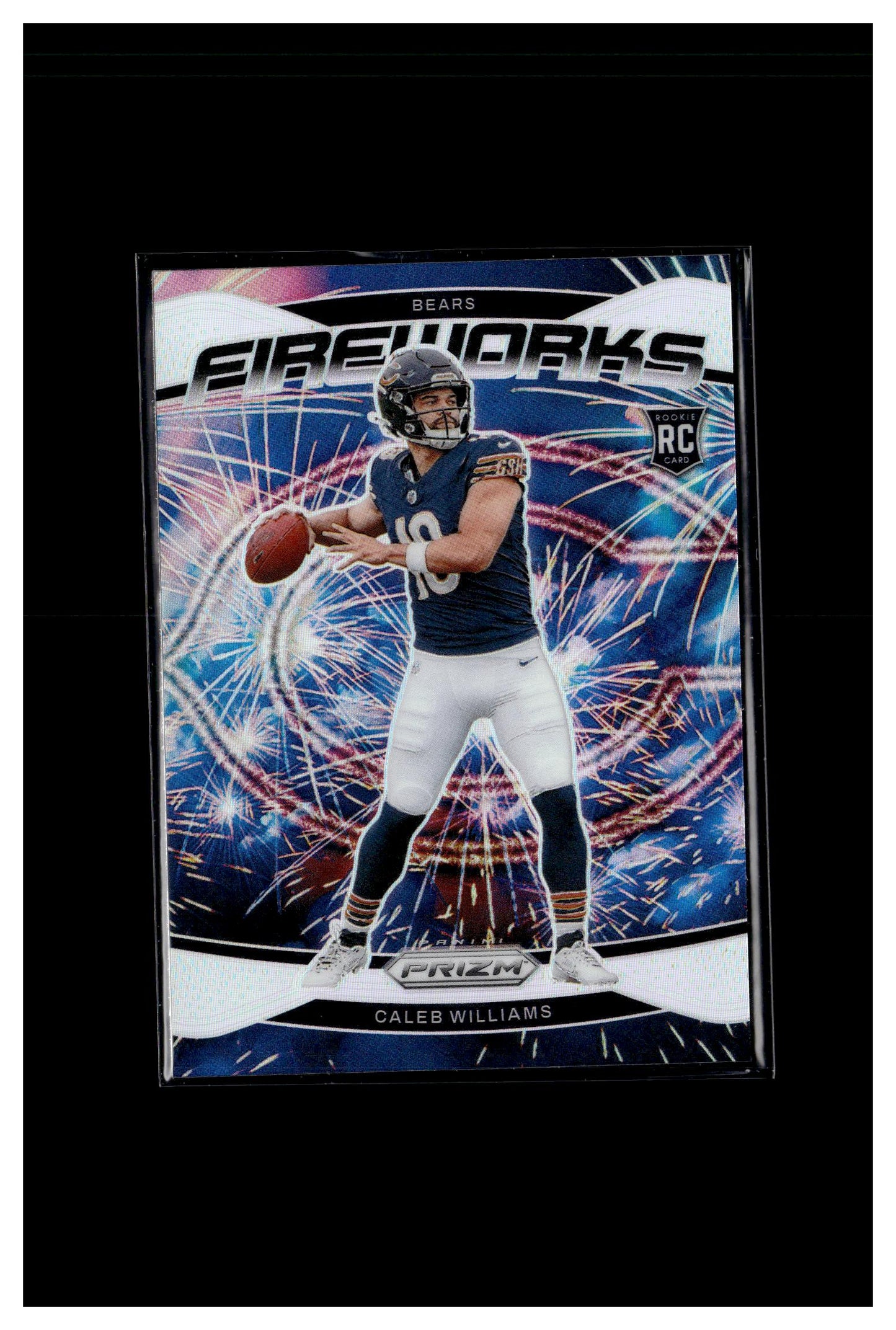 2024 Panini Prizm #25 Caleb Williams Fireworks Silver Prizm 1