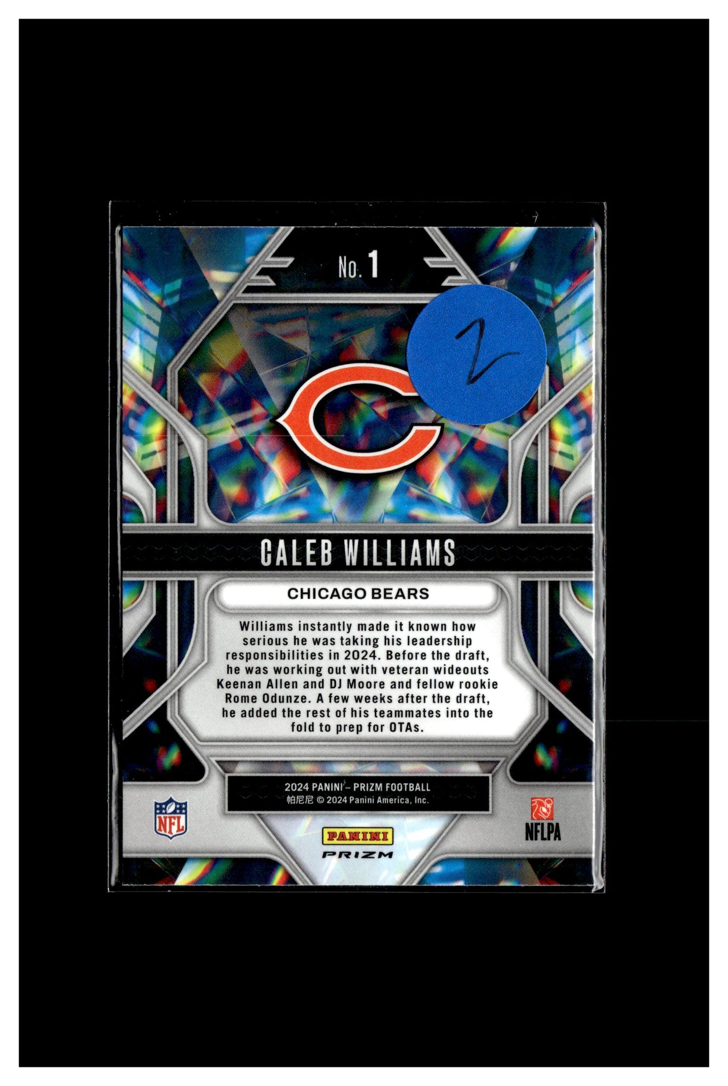 2024 Panini Prizm #1 Caleb Williams Prizmatic Silver Prizm