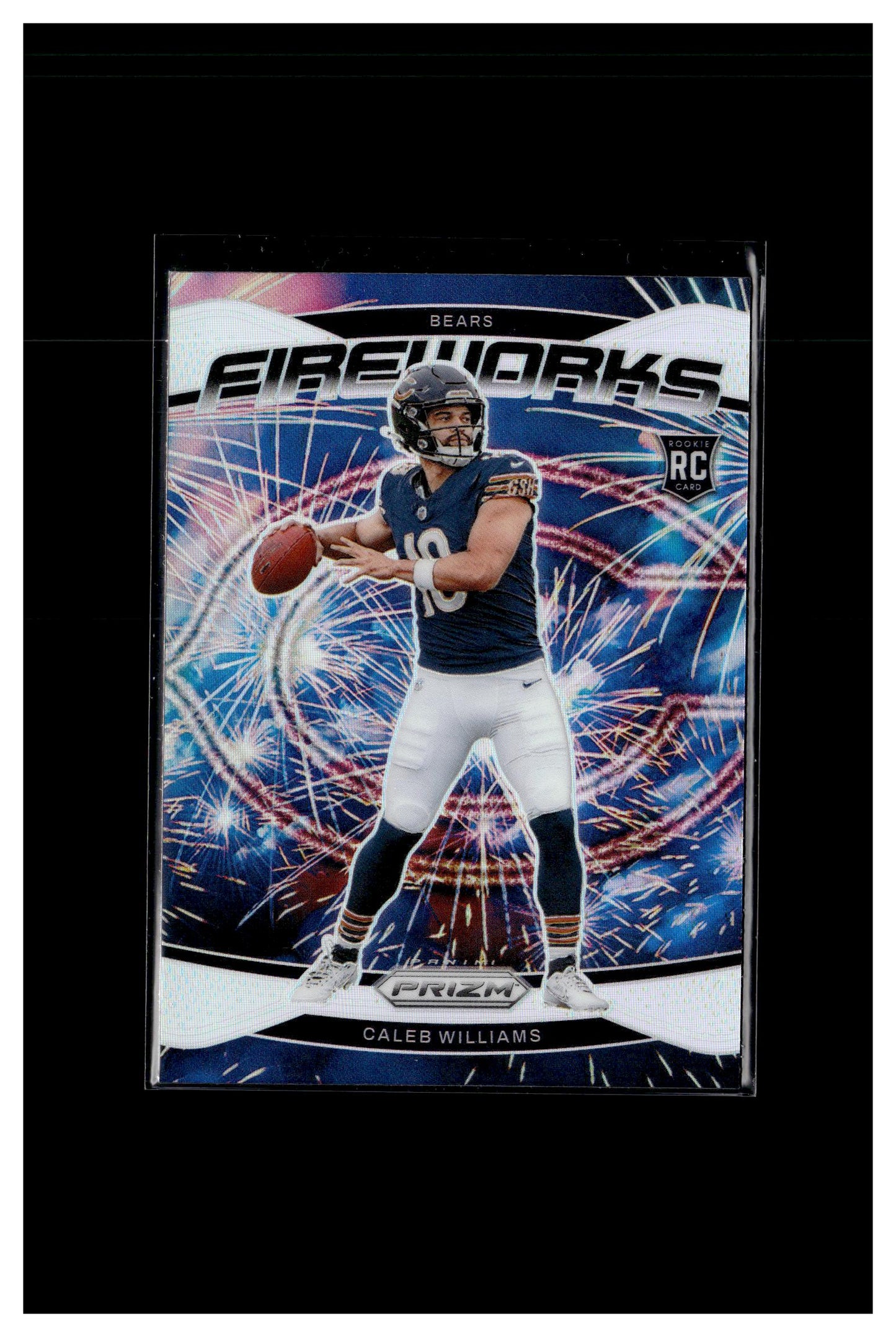 2024 Panini Prizm #25 Caleb Williams Fireworks Silver Prizm