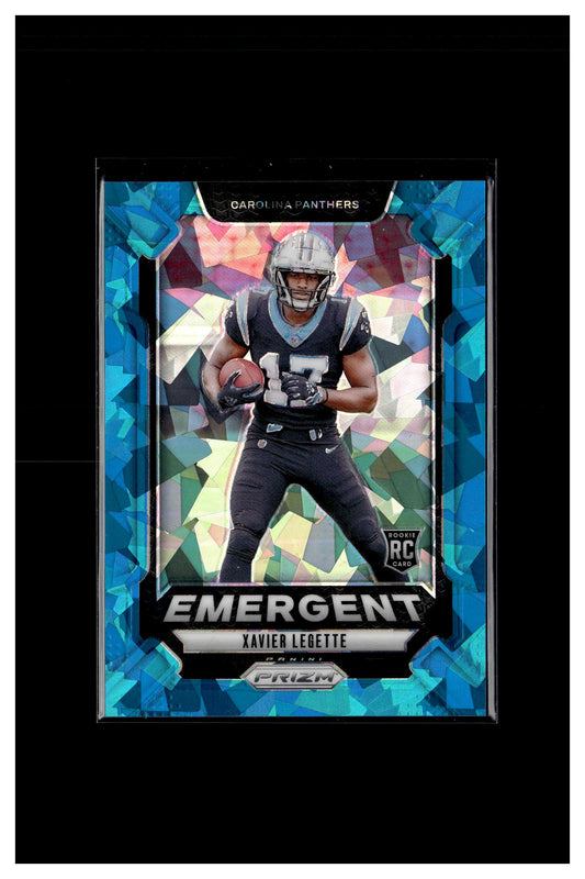 2024 Panini Prizm #15 Xavier Legette Emergent Blue Ice Prizm #/99