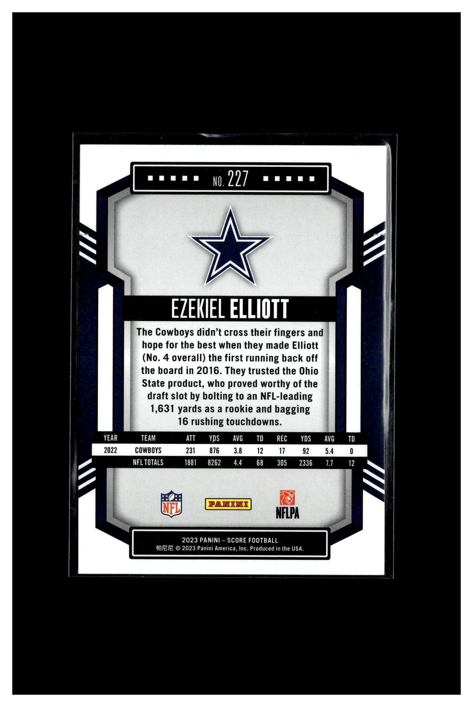 2023 Score #227 Ezekiel Elliott Extraterrestrial