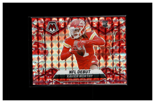 2024 Panini Mosaic #285 Xavier Worthy Mosaic Red
