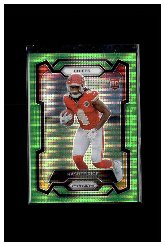 2023 Panini Prizm #350 Rashee Rice Neon Green Pulsar