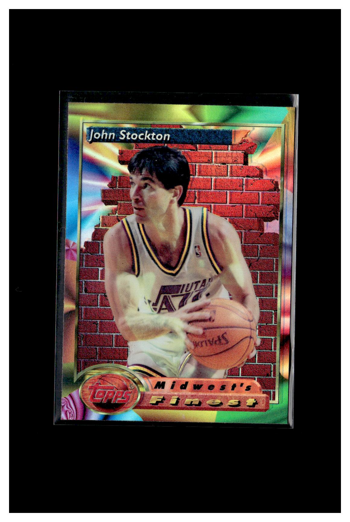 1993-94 Finest #117 John Stockton Refractors