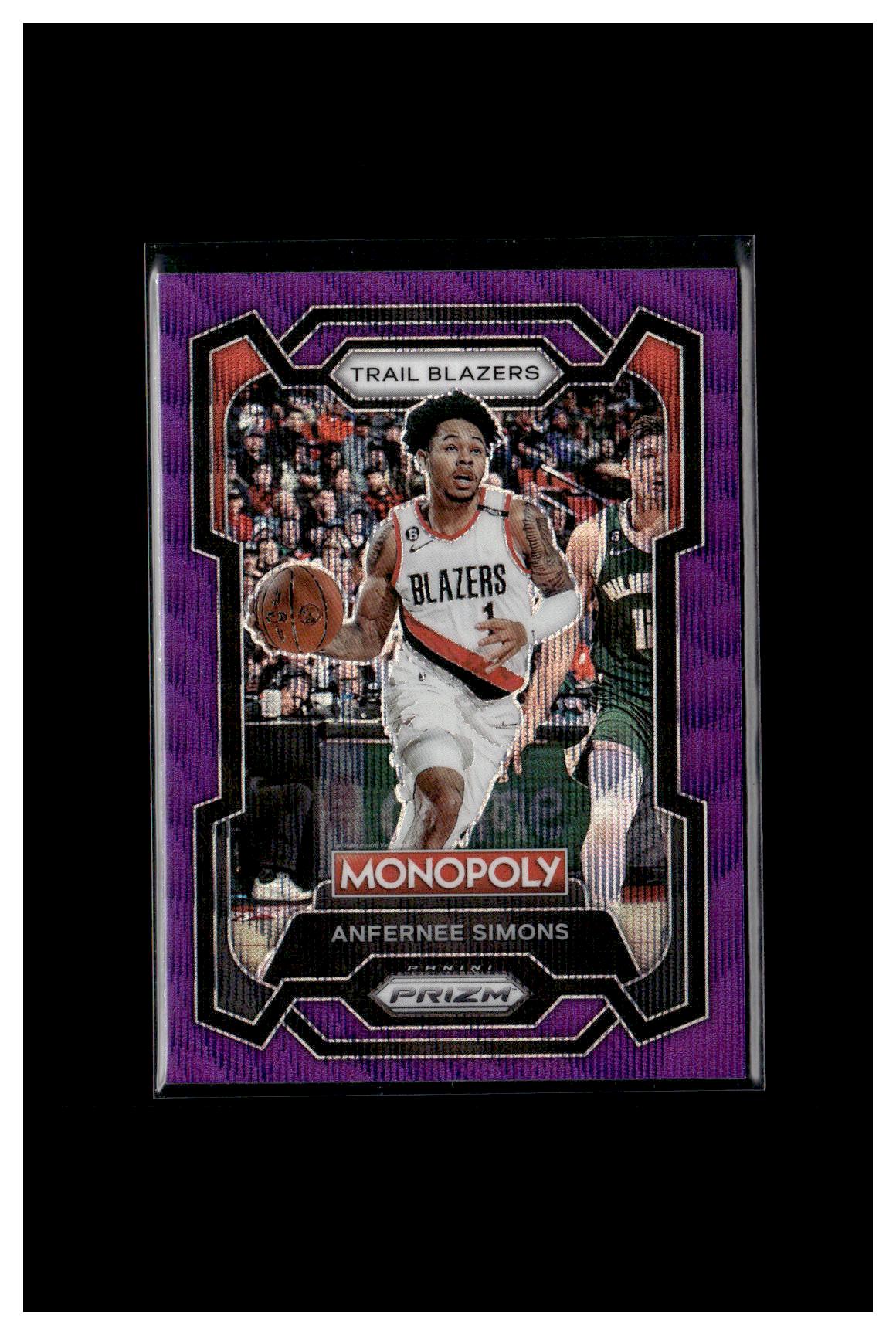 2023-24 Panini Prizm Monopoly #74 Anfernee Simons Purple