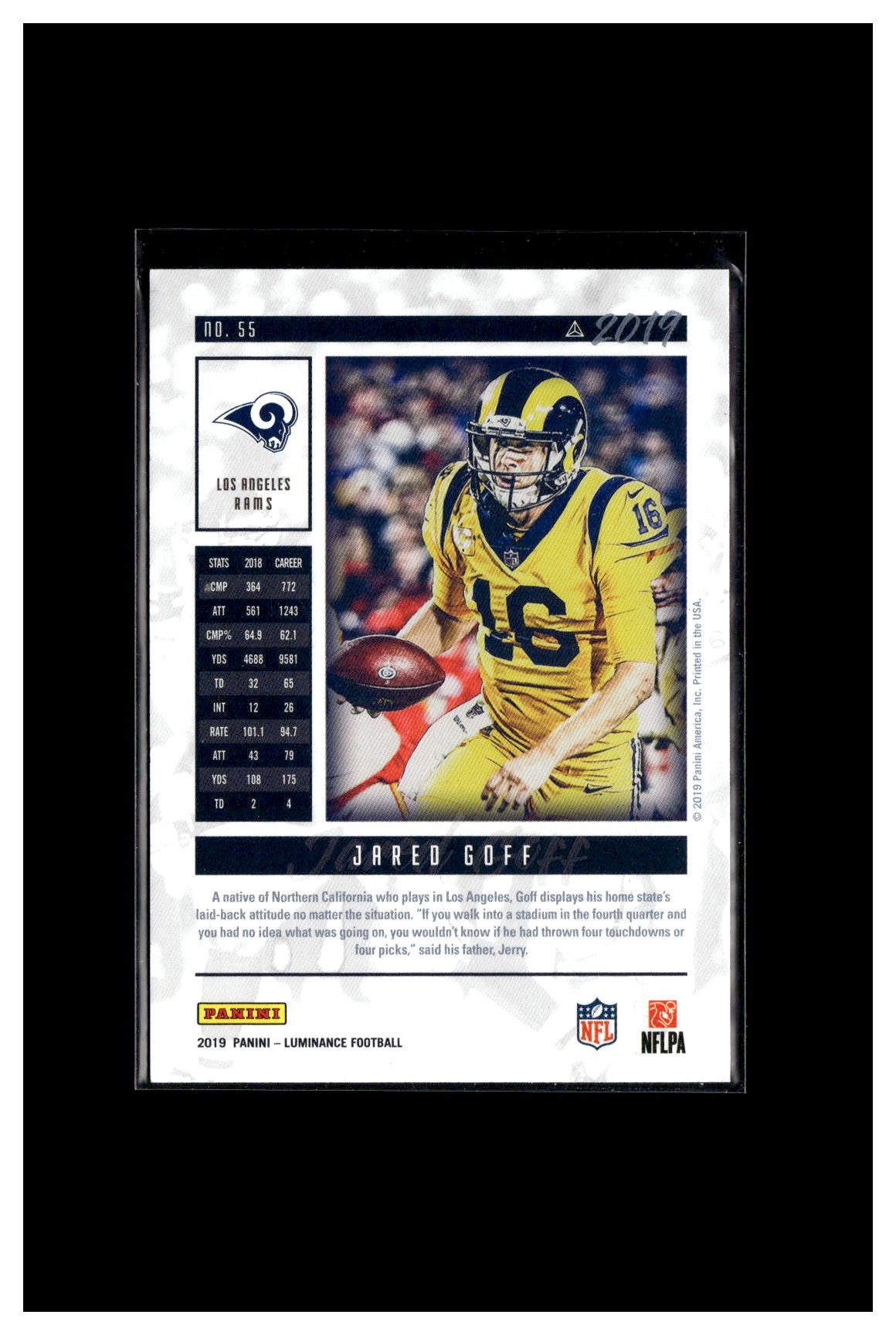 2019 Panini Luminance #55 Jared Goff