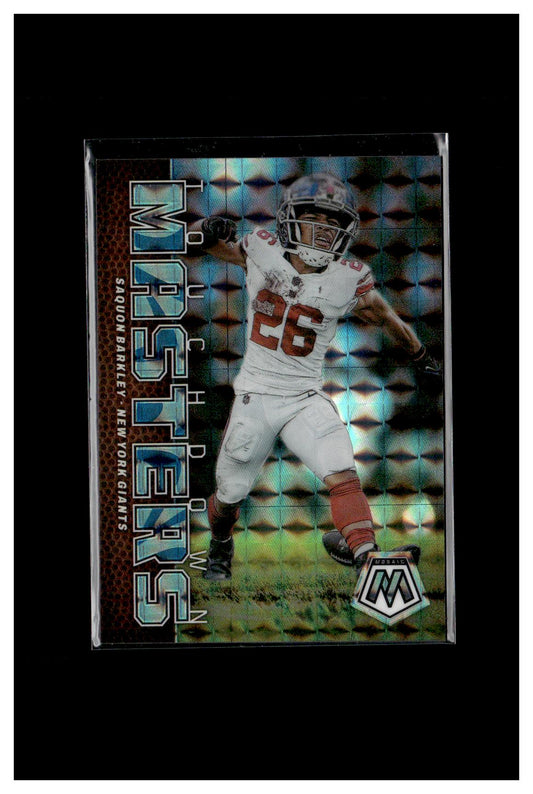 2023 Panini Mosaic Saquon Barkley Touchdown Masters Mosaic Blue Reactive #/99