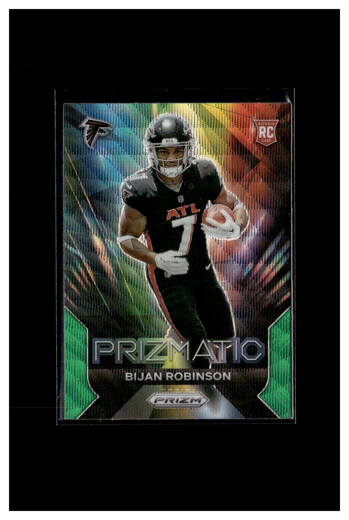 2023 Panini Prizm #19 Bijan Robinson Prizmatic Prizms Green Wave