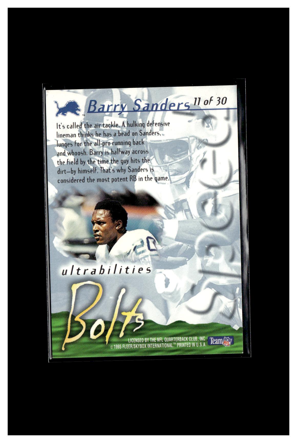 1995 Ultra #11 Barry Sanders Ultrabilities