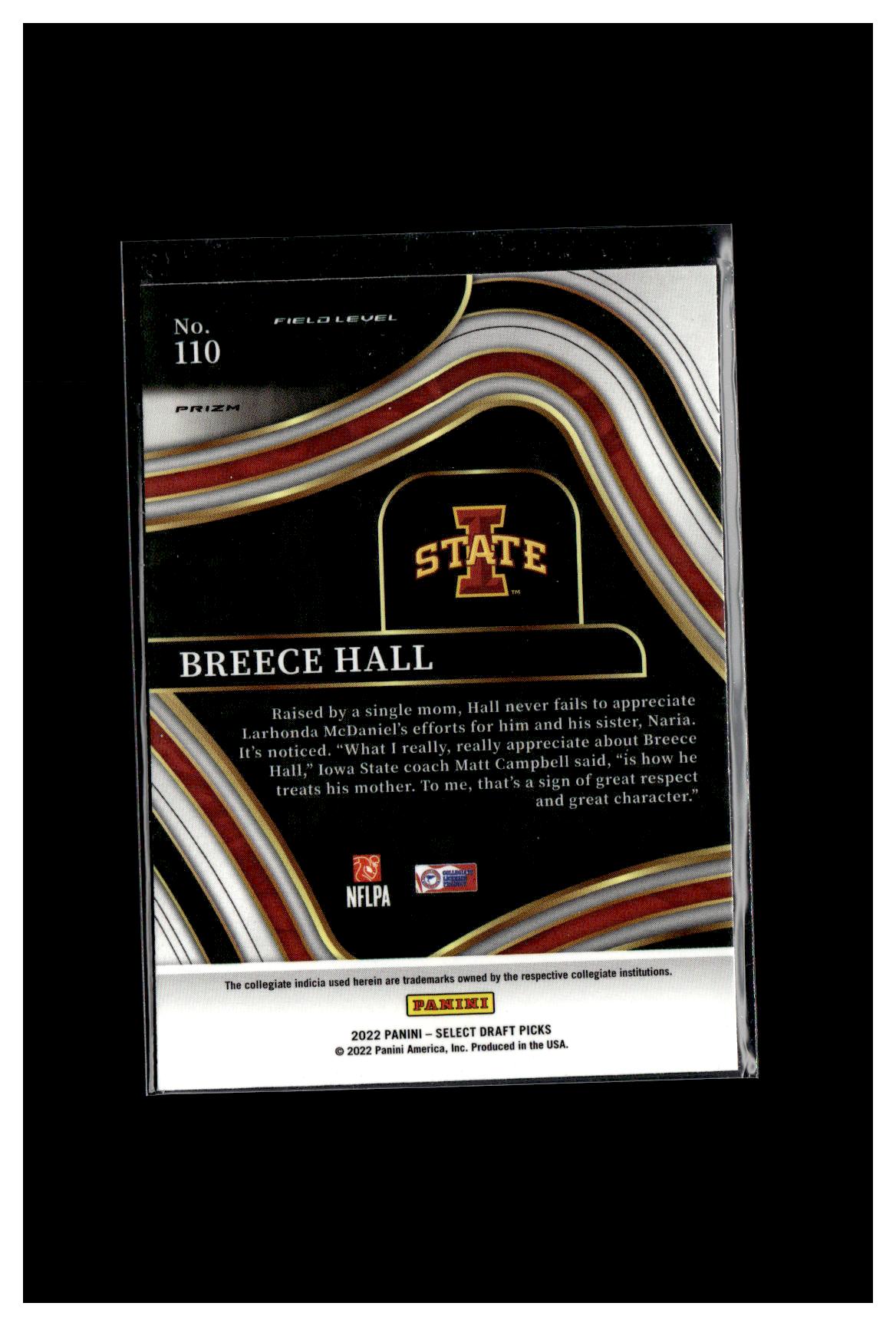 2022 Panini Select Draft Picks #110 Breece Hall Silver Prizm