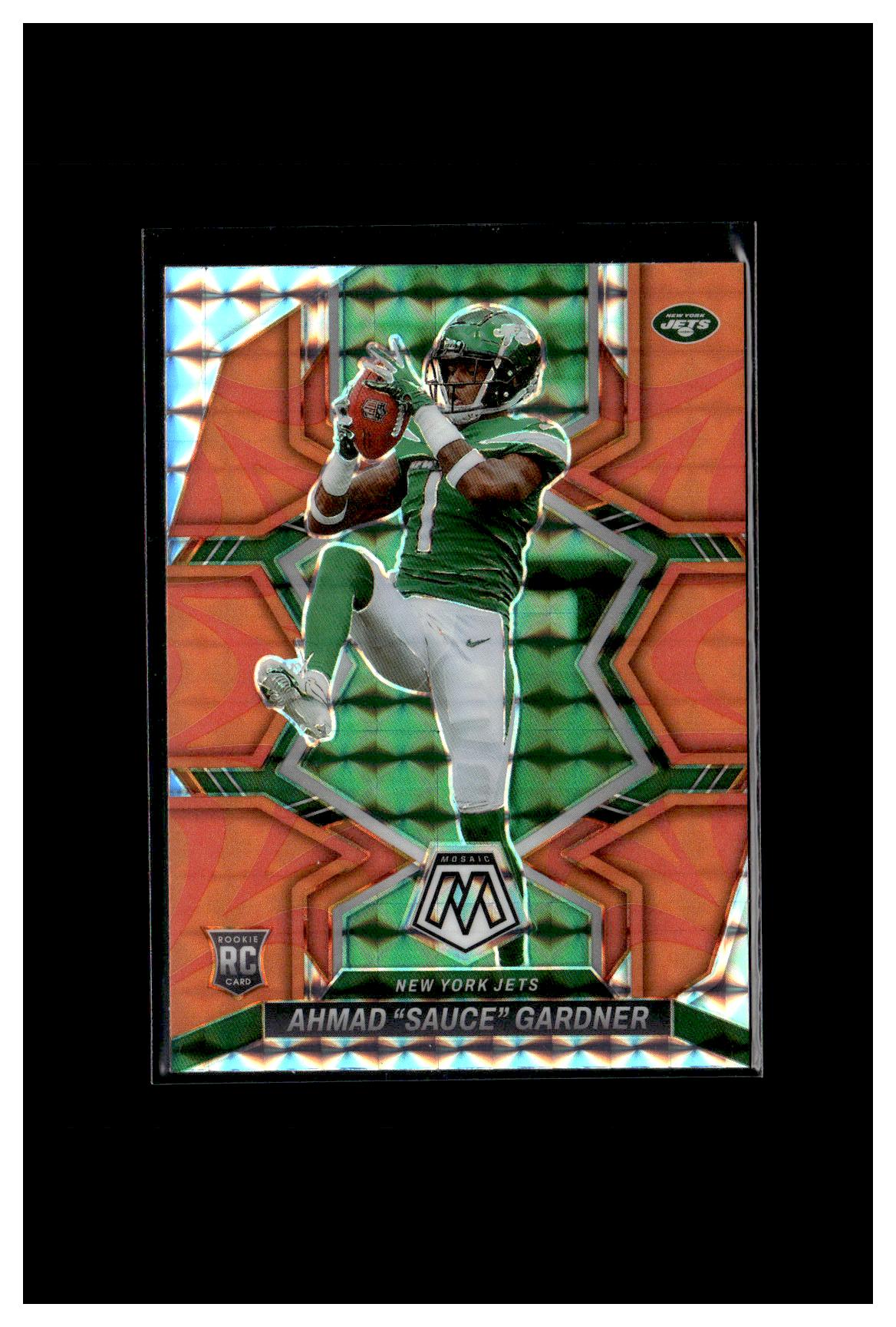 2022 Panini Mosaic #335 Ahmad "Sauce" Gardner Mosaic Reactive Orange