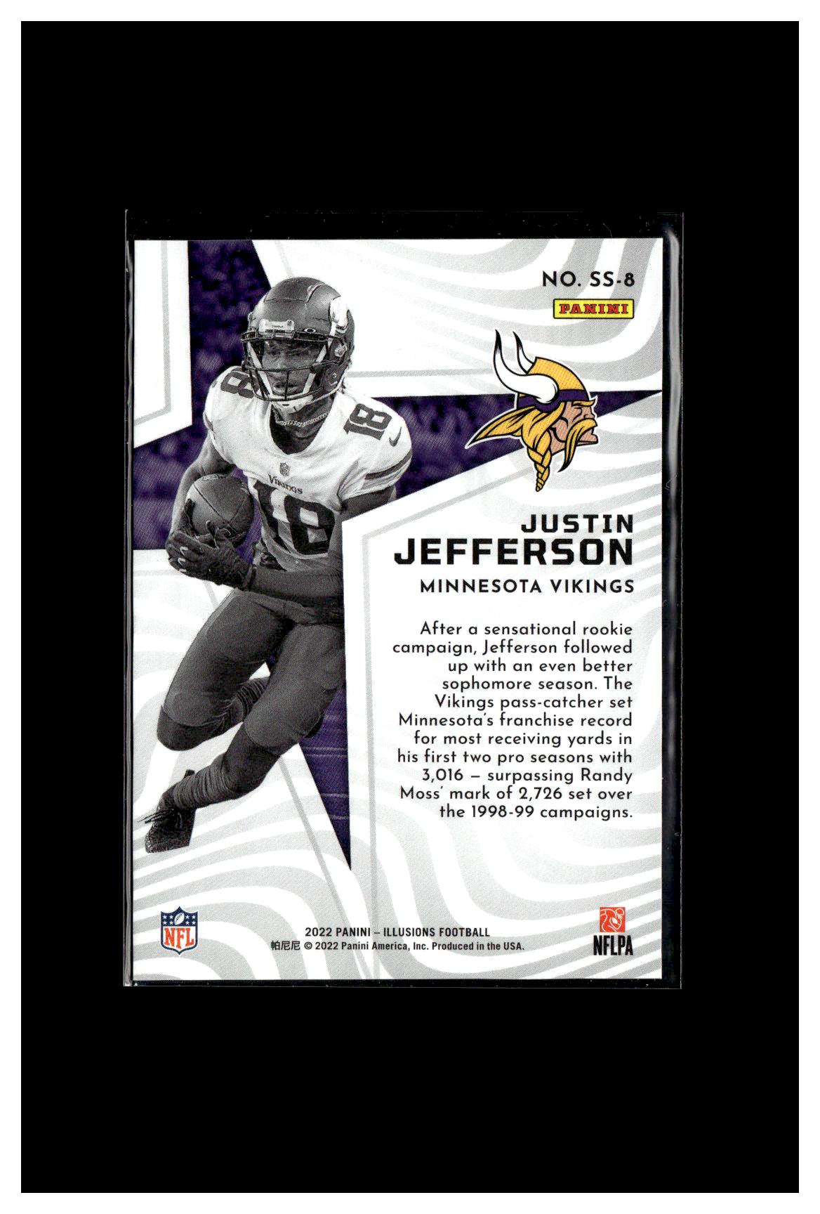 2022 Panini Illusions #SS-8 Justin Jefferson Shining Stars