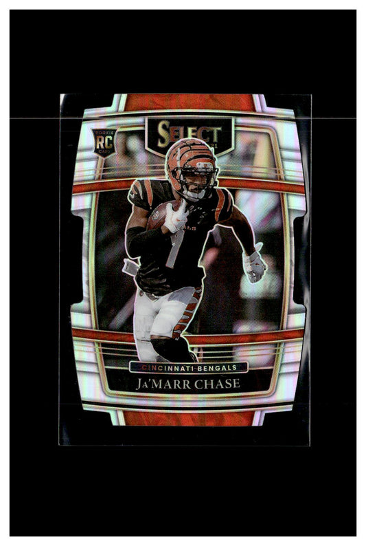 2021 Panini Select #47 Ja'Marr Chase Silver Prizm Die Cut