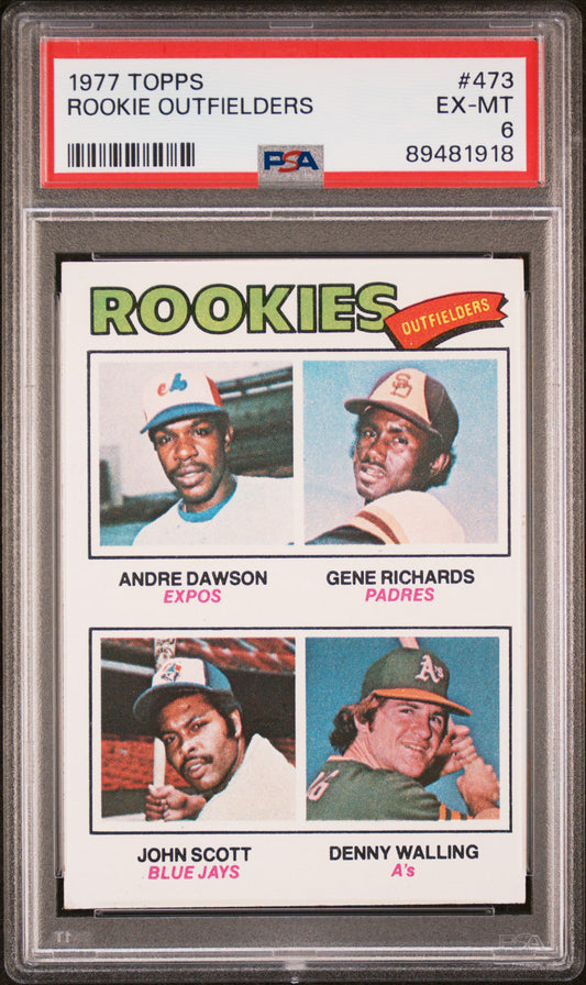 1977 Topps #473 Rookie Outfielders PSA 6