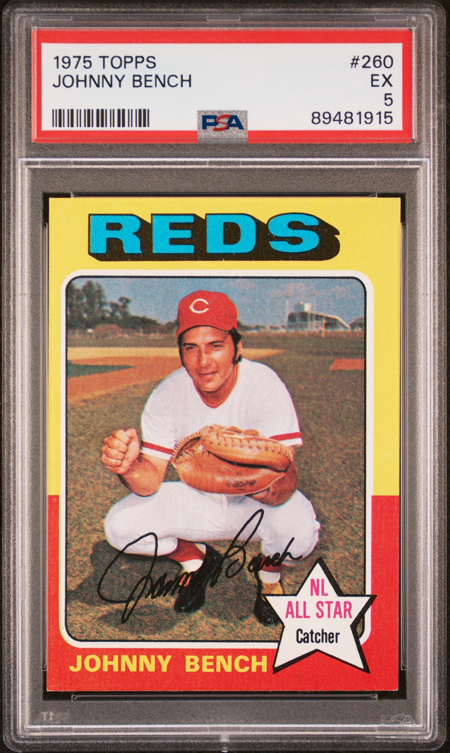 1975 Topps #260 Johnny Bench PSA 5