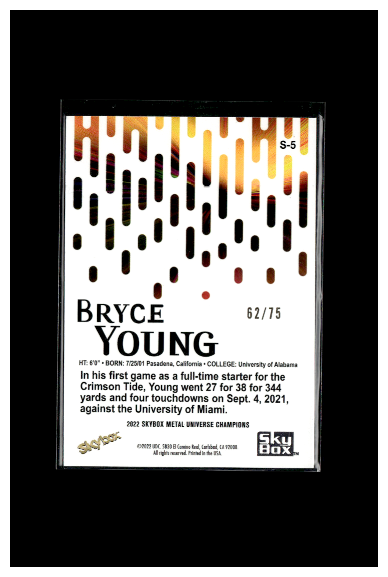 Bryce Young Skybox Premium Blue 62/75 RC