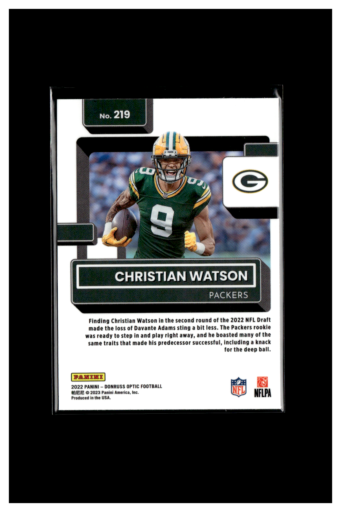 Christian Watson Optic Rated Rookie 219