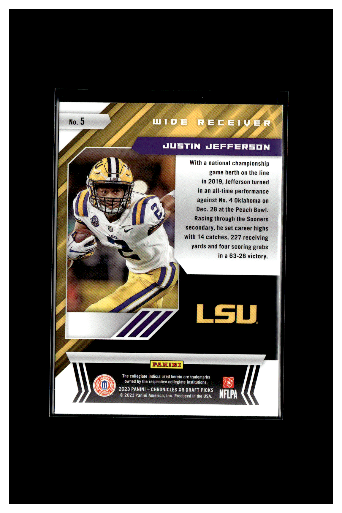 Justin Jefferson XR Draft Picks Silver