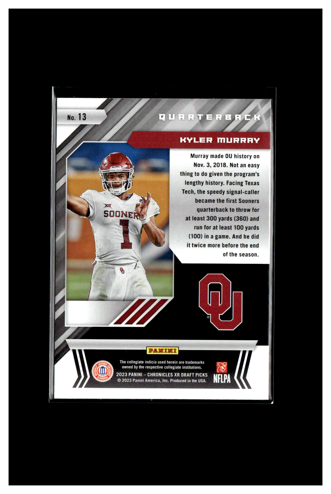 Kyler Murray XR Draft Picks Silver