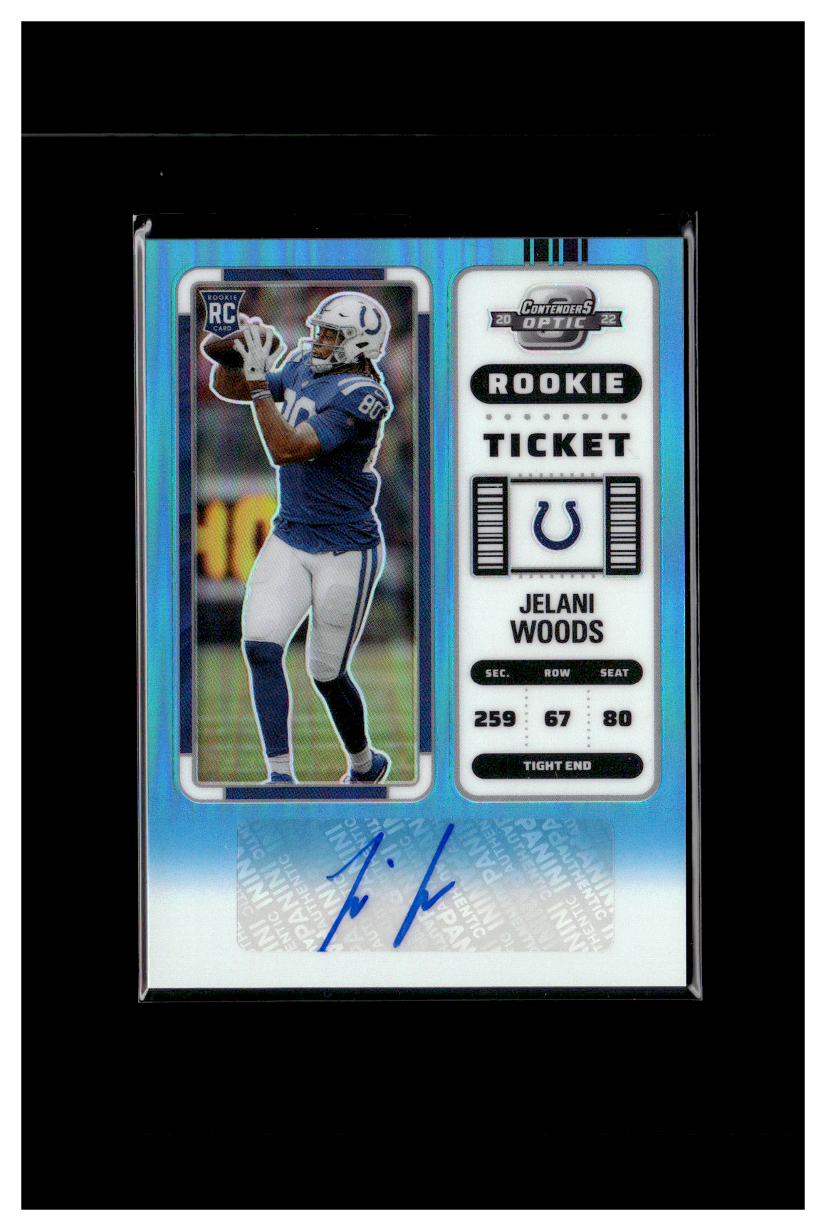 2022 Contenders Optic Jelani Woods Auto (500 Points)