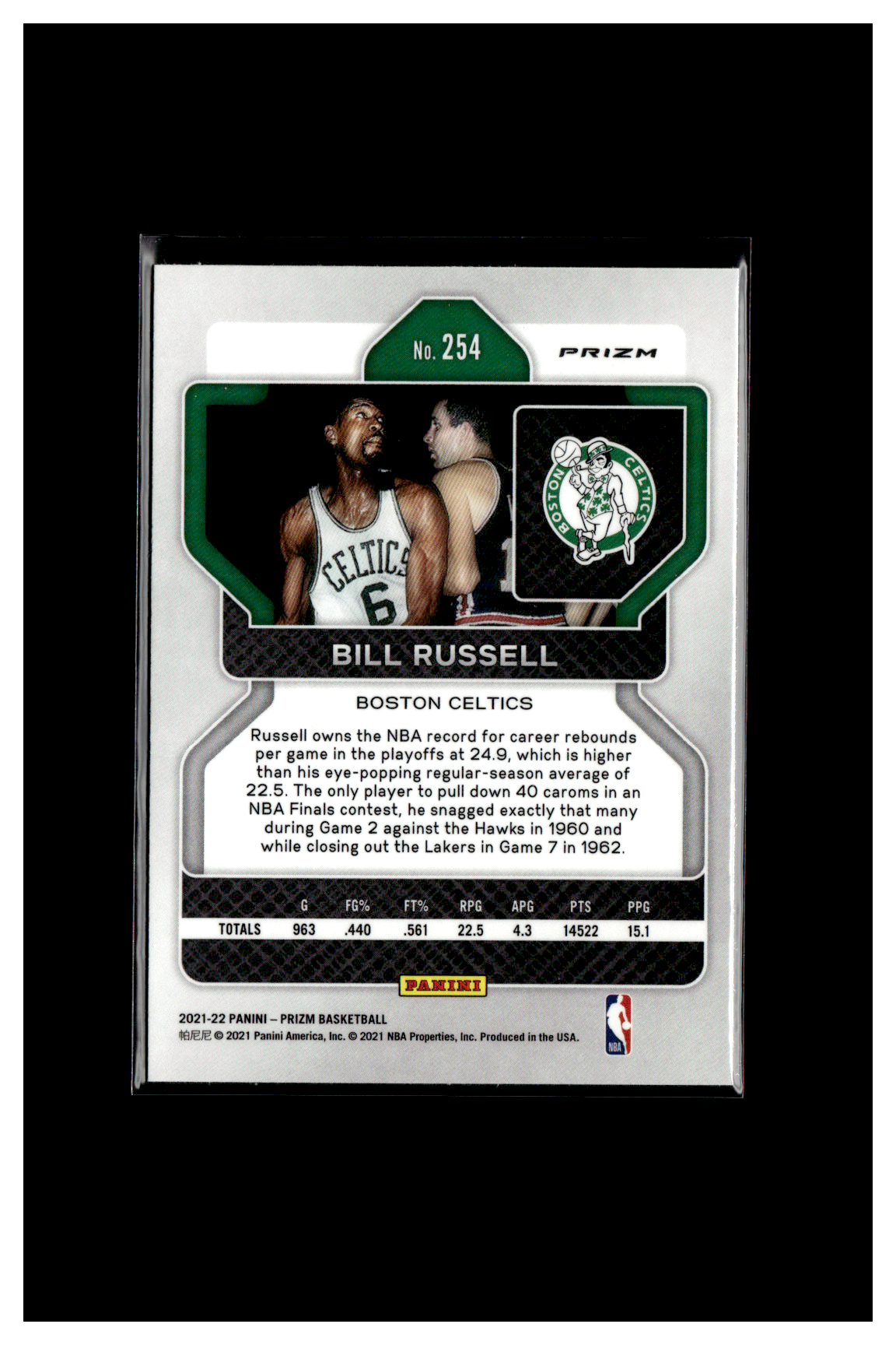 Bill Russell Prizm Purple Wave