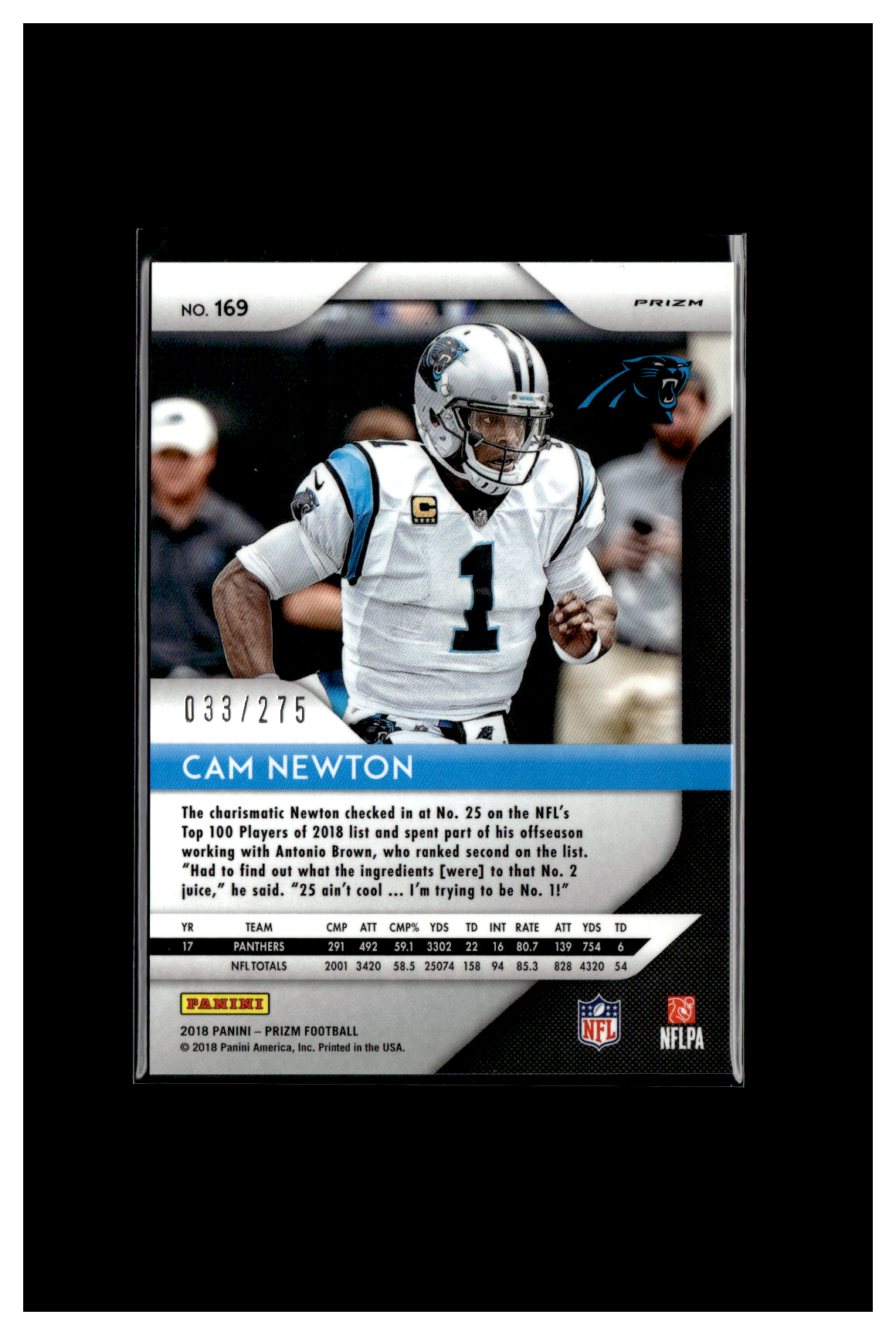 Cam Newton Prizm Hyper 033/275